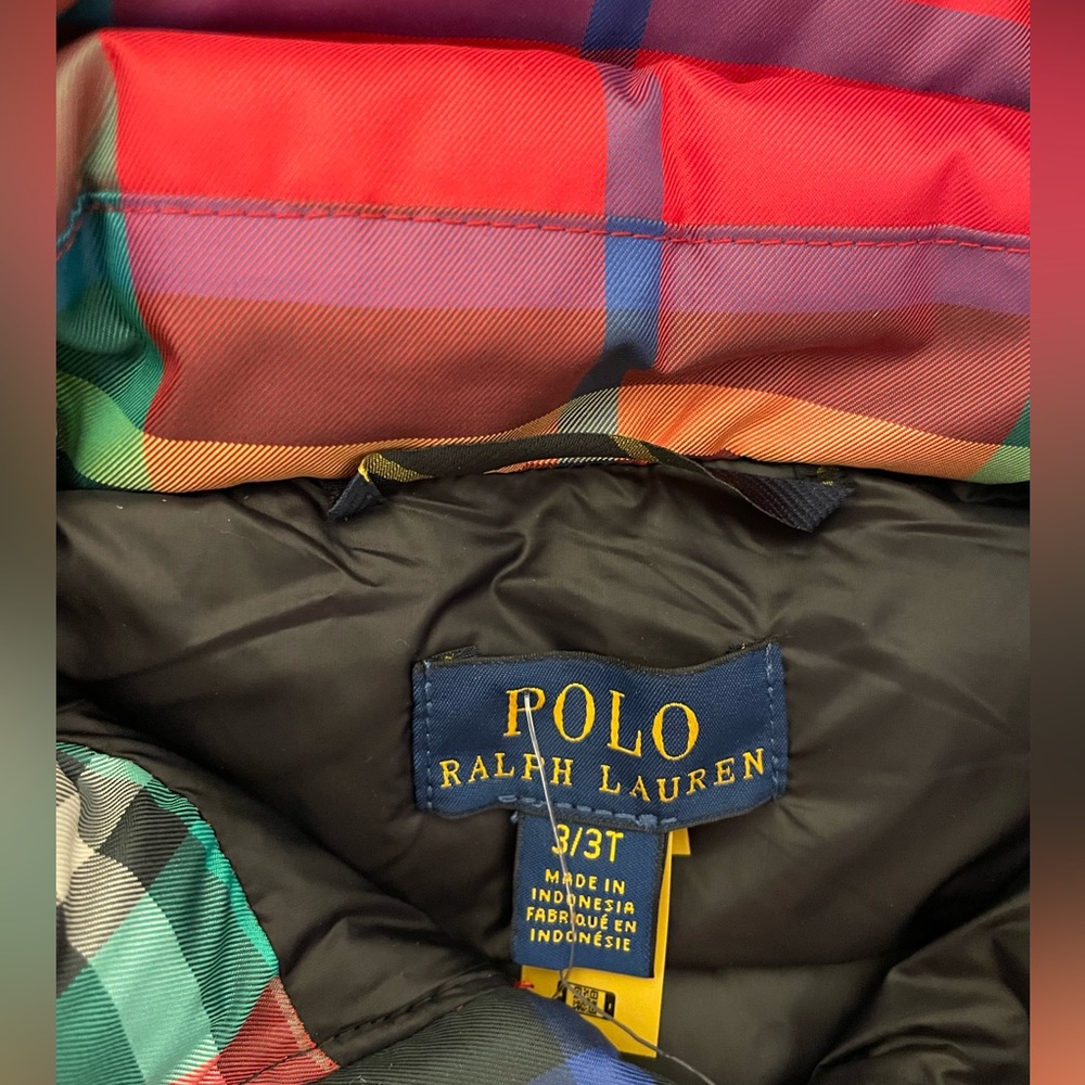 POLO RALPH LAUREN
Toddler girl boy Plaid Water-Repellent Down Jacket